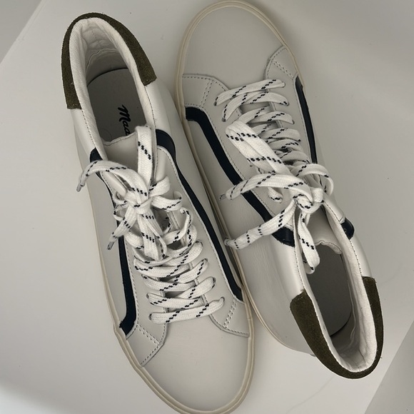 Madewell Sidewalk High-Top Sneakers in Colorblock Leather Unisex Size 8.5 NWOT - Picture 9 of 12